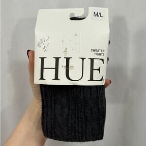 Hue Gray Cable Knit Sweater Tights Medium/Large NWT